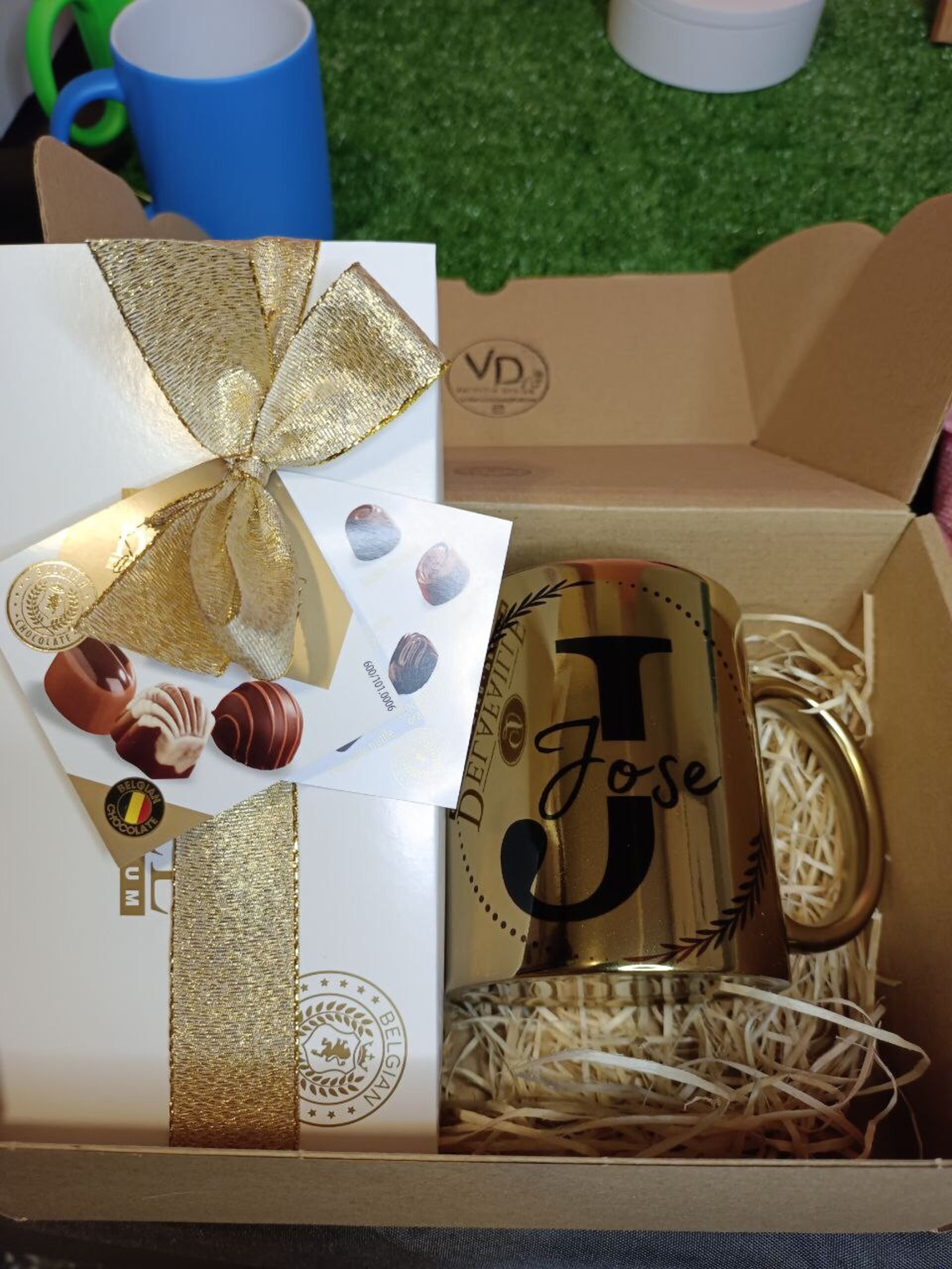 kit con Taza metalizad - 2